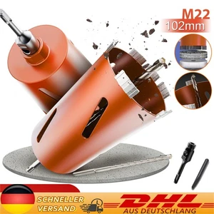 SDS PLUS SDS MAX diamond drill bit Ø 102 mm M22 thread core drill bit 200 de - Picture 1 of 14