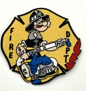 Boston Fire Dept Patch - Engine 18 Popeye - Bild 1 von 1