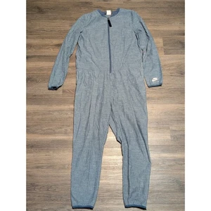 Nike International Full Zip Jumpsuit Romper One Piece Bodysuit Blue Small S - Picture 1 of 5