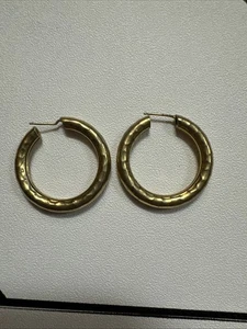 Vintage Creolen goldfarben fehlen Rückseiten - Bild 1 von 3