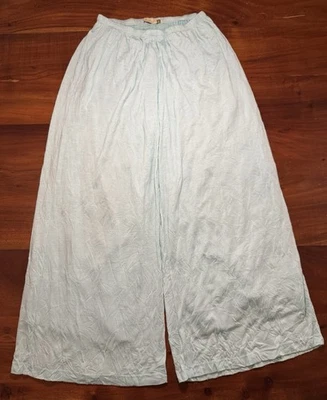 小木屋女式蓝色皱宽腿拉休闲裤,尺寸 S  — 第 1/4 张图片