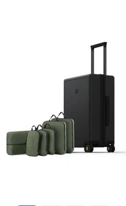 LEVEL8 strukturierter Handgepäckkoffer, 20" Hartschalengepäck TSA-Schloss mit Packcubs - Bild 1 von 15