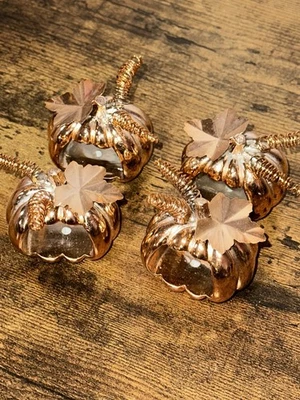 Servilleteros Anillos Calabazas Otoño Vajilla - Juego de 4 Foto 1 de 4