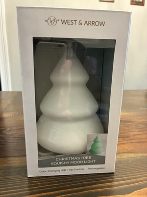 West & Arrow Holiday Christmas Tree Squishy Mood Light, Color-Changing LED NEW - Image 1 of 4