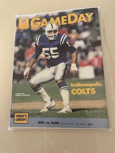 10/20/85 Indianapolis Colts @ Buffalo Bills  NFL Football  Program  MT - Picture 1 of 2