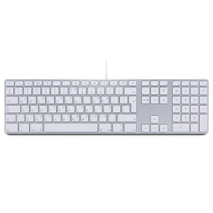 New Israeli Apple Aluminum Wired Keyboard w/Numeric Keypad (Silver) - A1243 - Picture 1 of 3
