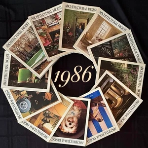 1986~~~Architectural Digest~~~Complete Year~~~Overall 🐇 LIKE NEW Condition - Picture 1 of 10