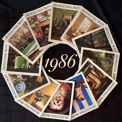 1986~~~Architectural Digest~~~Complete Year~~~Overall 🐇 LIKE NEW Condition - Image 1 of 4