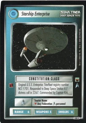 Star Trek The Trouble With Tribbles Starship Enterprise CCG BB Card Never Played - Image 1 of 2