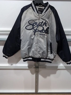 CHAQUETA UNIVERSITARIA SOUTHPOLE VINTAGE, gris y azul  Foto 1 de 4