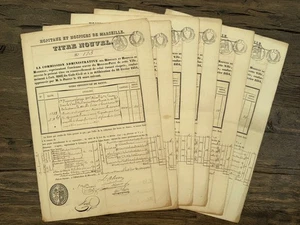Hospices de Marseille, Miete Rechnung 1777- 1854 - Bild 1 von 11