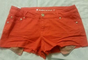Women Shorts Size 1 Junior Celebrity Pink Jeans Orange - Picture 1 of 3