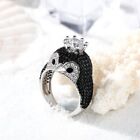 2Ct Round Cut Moissanite Penguin Engagement Wedding Ring 14K White Gold Plated