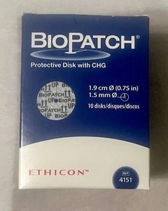Disco protector Ethicon biopatch con CHG 1,9 cm (0,75 pulgadas) 1,5 mm - 10 discos - Imagen 1 de 6