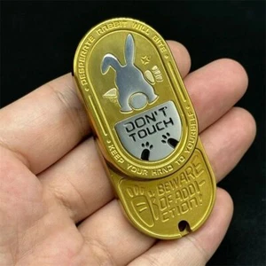 Novel Metal EDC Fidget Slider Cartoon Rabbit Pattern Fidget Toys Stress Relief - Picture 1 of 11