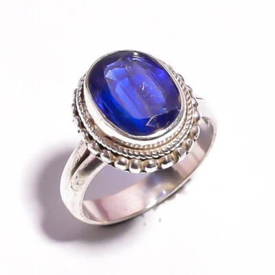 AAA Kyanite  Ring 925 silver Sterling Handmade Gemstone Boho Jewelry New - Image 1 of 3