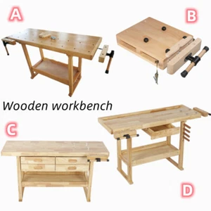 Work Bench Hardwood Workbench Desktop Woodworking or Connecting Rod Table Clamp - Picture 1 of 20