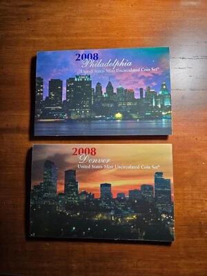 2008 P&D Mint Set Brilliant Uncirculated US with COA in OGP Box #A-122 - Image 1 of 4