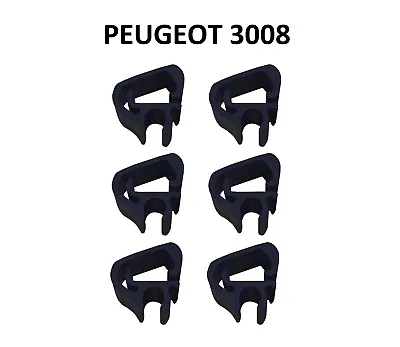 6x Agrafe Port Tuyau Bras Essuie-Glace Avant Peugeot 3008 • 10.72€