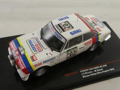 IXO Peugeot 504 Coupé V6 #2 Nicolas winner Cote d'Ivoire 1978 1/43 RAC417A.22 - Immagine 1 di 3