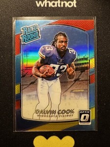 2017 Donruss Optic Dalvin Cook Red Yellow Prizm Rated Rookie RC #193 Vikings