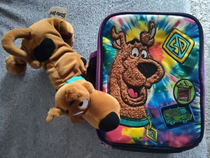 2001 Scooby Doo Stuffed Animal Dog Fun & Floppy Lying Down 12” plush & lunch box - Picture 1 of 10