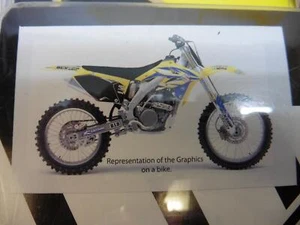 Dekorsatz Aufkleber Sticker Sitzbezug passt an Suzuki Rmz Rm-Z 250 07-08 sw-gelb - Bild 1 von 5