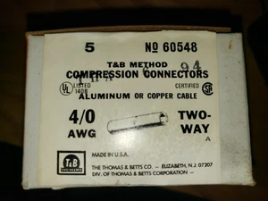 NEW THOMAS & BETTS T&B 60548 METHOD COLOR KEYED CABLE CONNECTOR - BOX OF 5 - Bild 1 von 2