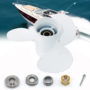 Hélice de barco 10 1/4x14 para motor marino fueraborda Yamaha 25-60 HP y kit de herrajes - Imagen 1 de 7