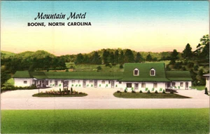 BOONE, NORTH CAROLINA - MOTEL AM BERGSTRASSENRAND - ALTE LEINENPOSTKARTE - Bild 1 von 2