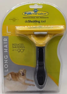 FURminator deShedding Tool with 4 Edge for Large Dogs 51-90 Lb long Hair - Picture 1 of 2