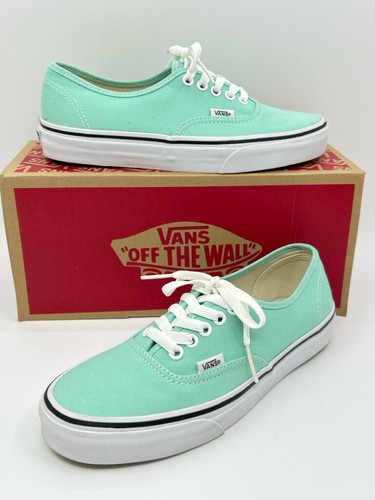 Sneakers donna VANS autentiche in tela preppy stringate canvas taglia 8 verde menta