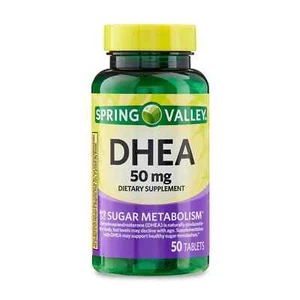 Spring Valley DHEA 50mg Tablets, Dietary Supplement, 50 Count - Picture 1 of 9