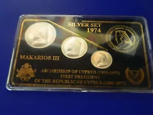 Makarios Silver Set Complete UNC and in pristine condition - Picture 1 of 3