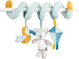 Nattou Tim and Tiloo spiral toy in blue, grey & yellow suitable from birth - Picture 1 of 2