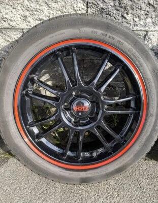 Dotz Shift Pinstripe Red Felgen mit Winterreifen ContiWinterContact 16 Zoll - Bild 1 von 4