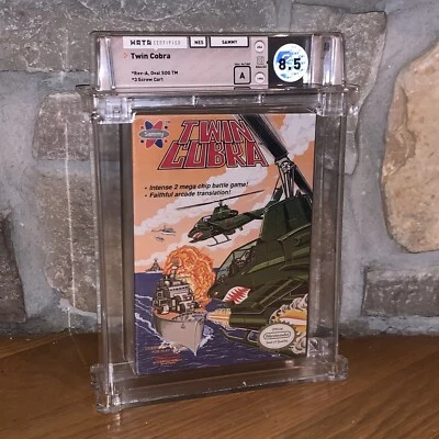 New NES Twin Cobra 1990 Factory Sealed WATA 8.5 Graded Nintendo Game H-Seam - Image 1 of 4
