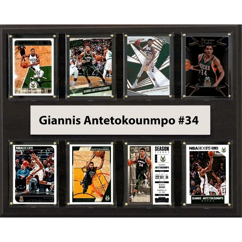 NBA 12"x15" Giannis Antetokounmpo Milwaukee Bucks 8-Card Plaque Cover