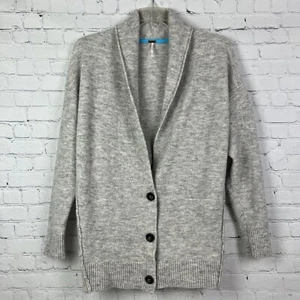 Free People Wollmischung Eukalyptus Oversize Strickjacke meliert grau Gr. XS - Bild 1 von 17
