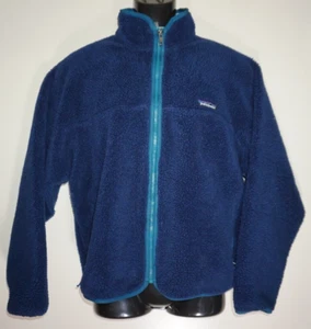 Rare Vintage Patagonia Retro Deep Pile Cardigan Kids Sz 14 Made In USA Full Zip - Picture 1 of 10