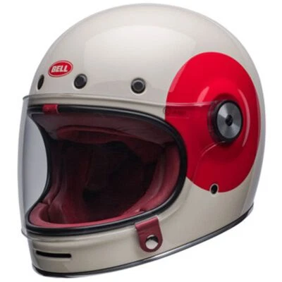 Bell Bullitt Motorcycle Helmet TT Vintage White Oxblood - Image 1 of 4
