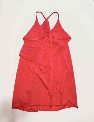 Double Zero bright ruffle layered summer dress with bow tie detail at the bust - Image 1 of 4