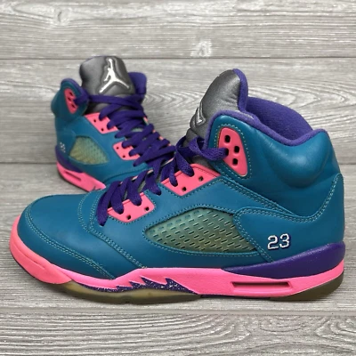 Nike Jordan 5 Retro Tropical Teal 2013 (GS) (440892-307) Talla 6Y, Mujer 7.5 Foto 1 de 4