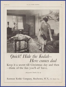 Vintage 1926 KODAK Autogrammkamera Filmfotografie Weihnachten 1920er Printwerbung - Bild 1 von 1