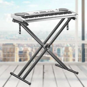 Profi Keyboardständer Keyboard Stativ Stand Piano Ständer doppelstrebig NEU - Bild 1 von 12