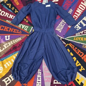 Antique Edwardian Blue Wool & Cotton Gym Suit Jumpsuit 1910s Provenance Sports - Picture 1 of 24