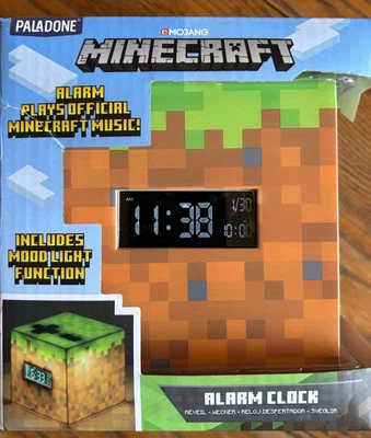 New in Pkg Minecraft Alarm Clock w/Moonlight Function and Minecraft Music NEW - Image 1 of 4
