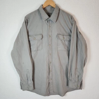Great Northwestern Clothing Co Mens XLT Button Shirt Long Sleeve Gray Americana - Image 1 of 4