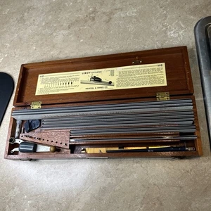 Keuffel & Esser Co K&E Leroy Lettering Set With Wood Case. Vintage 1950 - Picture 1 of 13