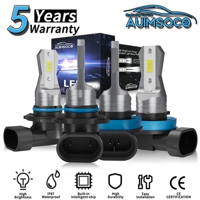 For Toyota Prius C 2012-2014 Hatchback 4-Door LED Headlight Bulbs 24000LM 6500K - Image 1 of 4